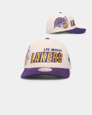 Mitchell & Ness Los Angeles Lakers '96 Draft' Pro Crown Snapback Off White