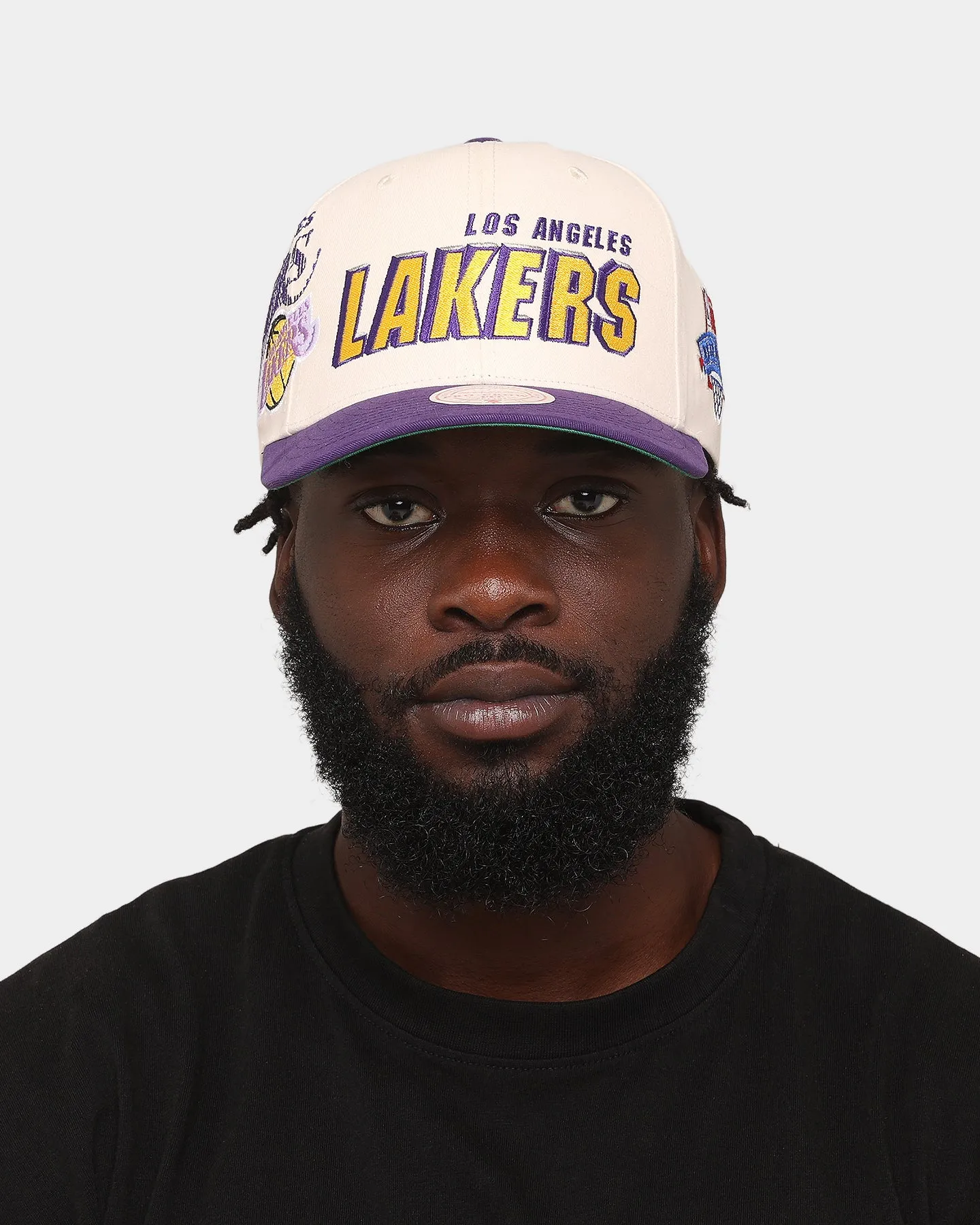 Mitchell & Ness Los Angeles Lakers '96 Draft' Pro Crown Snapback Off White
