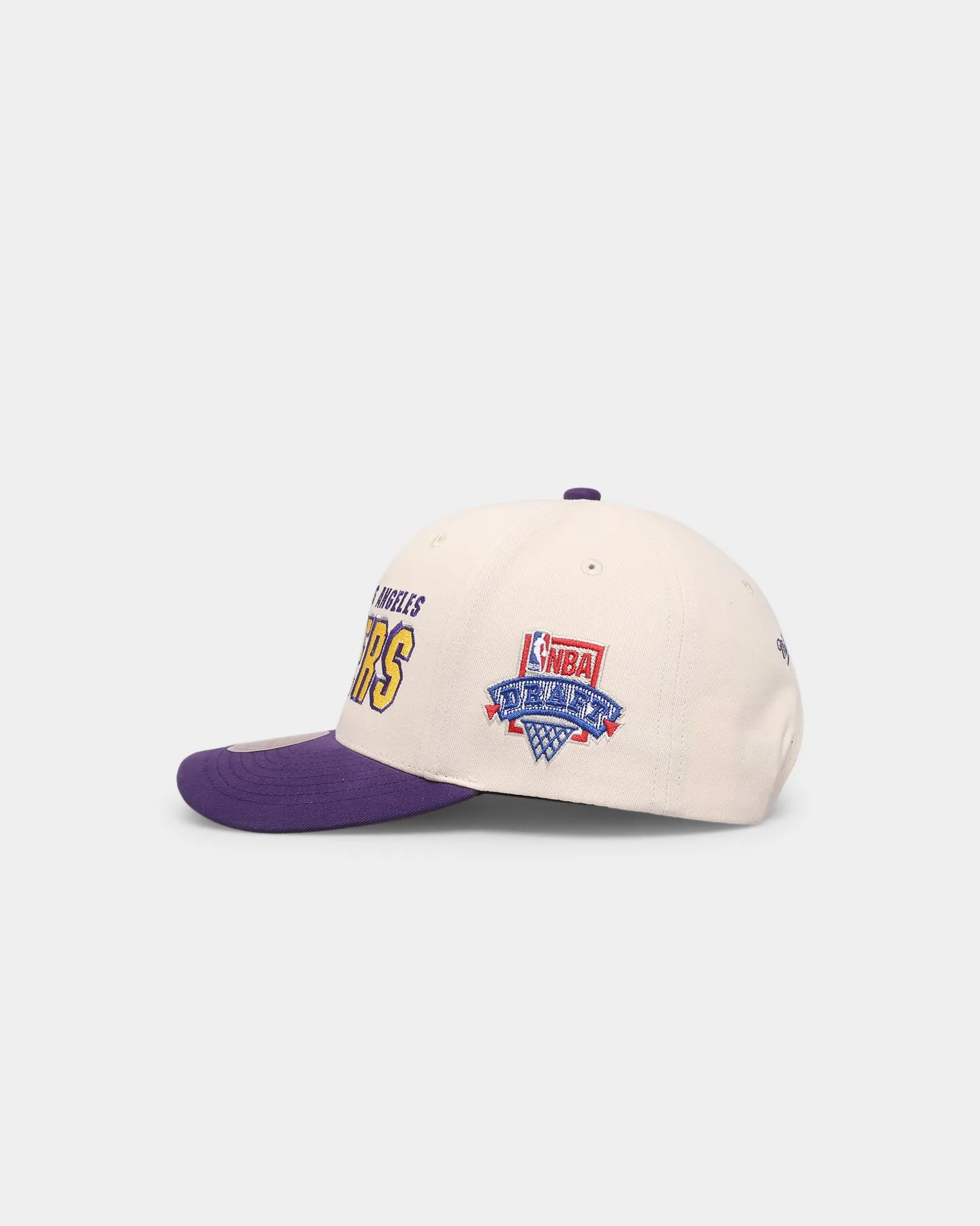 Mitchell & Ness Los Angeles Lakers '96 Draft' Pro Crown Snapback Off White