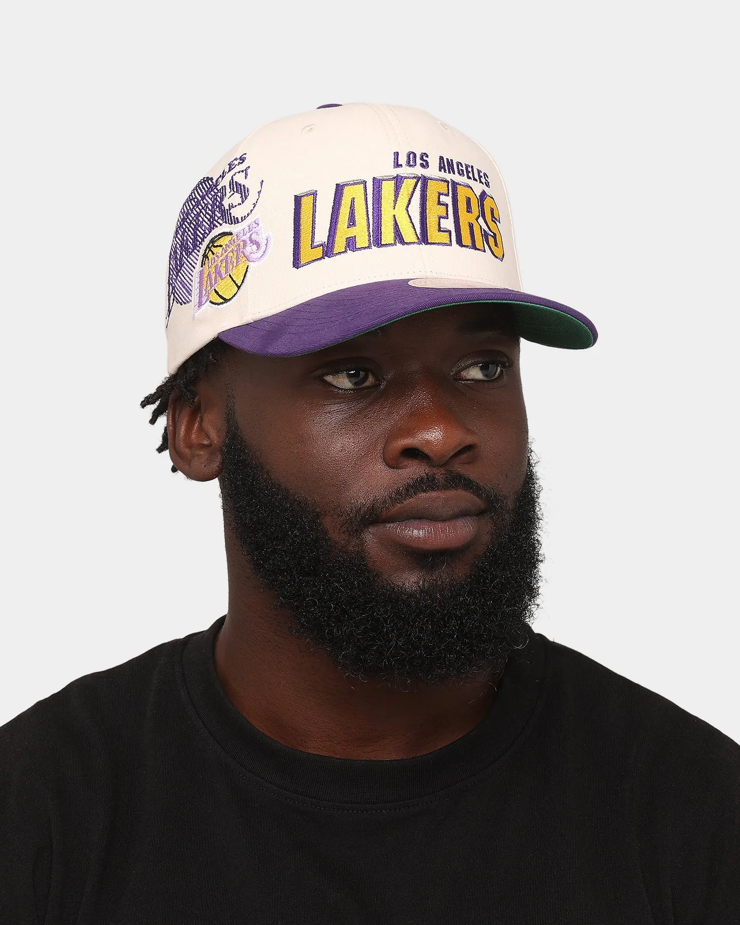 Mitchell & Ness Los Angeles Lakers '96 Draft' Pro Crown Snapback Off White