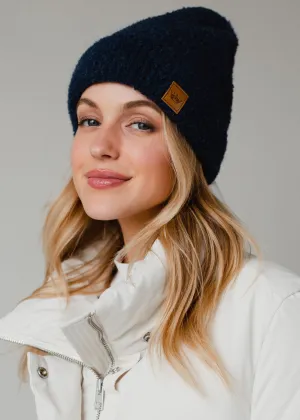 NAVY KNIT BEANIE