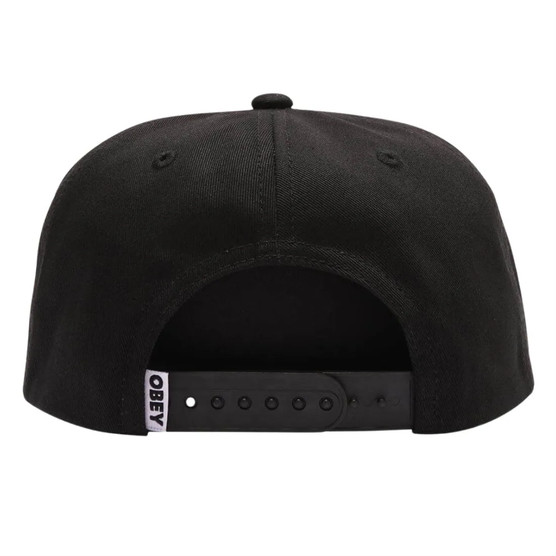 Obey Lowercase 5 Panel Snapback Cap - Black