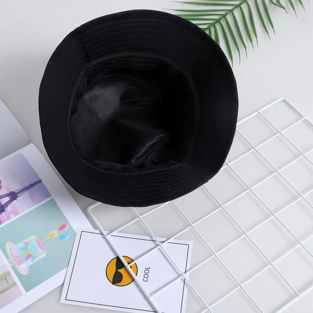 Pew Pew Madafakas Black Cat Bucket Caps Women Street Beach Sun Hat Hip Hop Casual Fisherman Hats Men Outdoor Summer Panama Cap