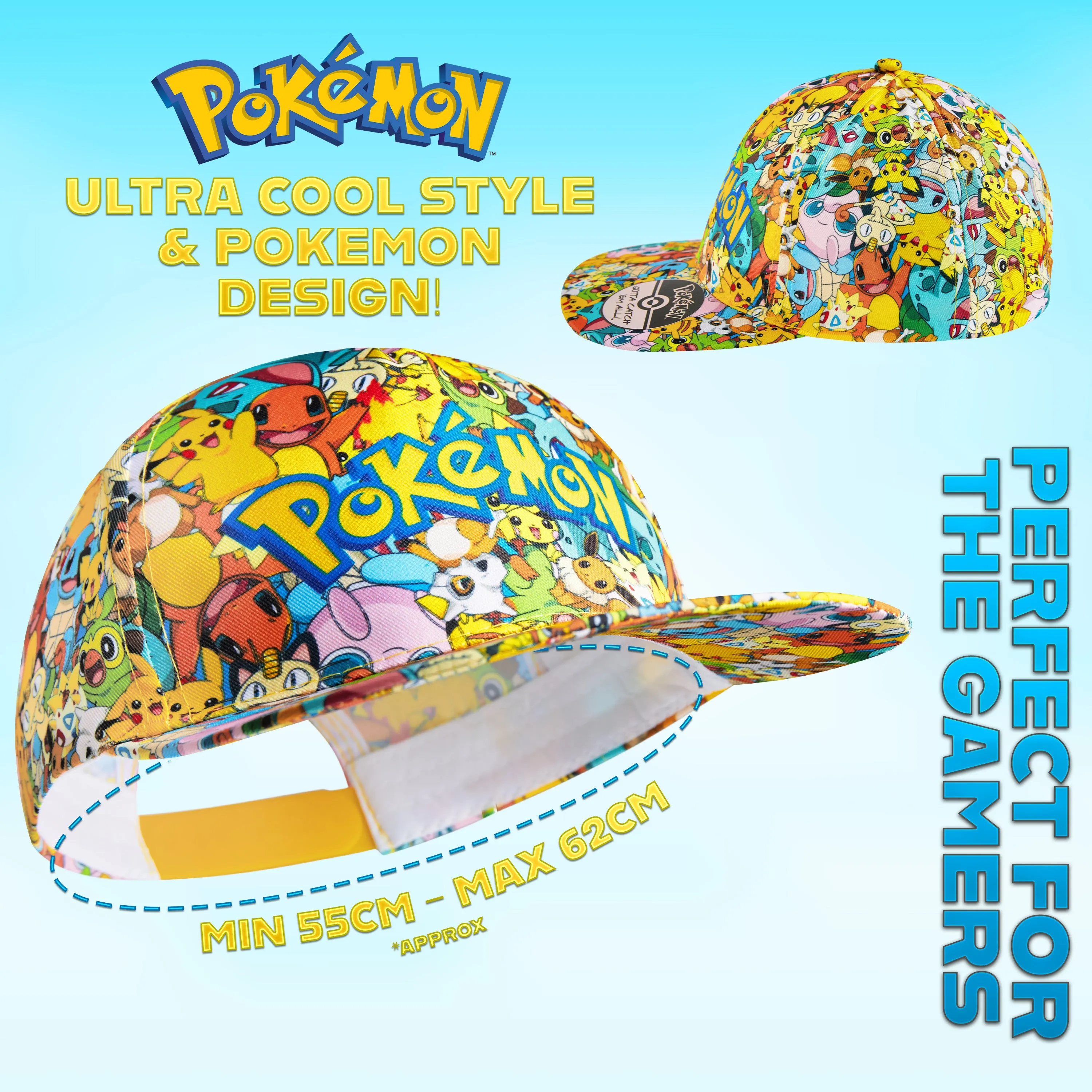 Pokemon Baseball Cap & Sunglasses Set for Kids, Summer Accessories for Kids