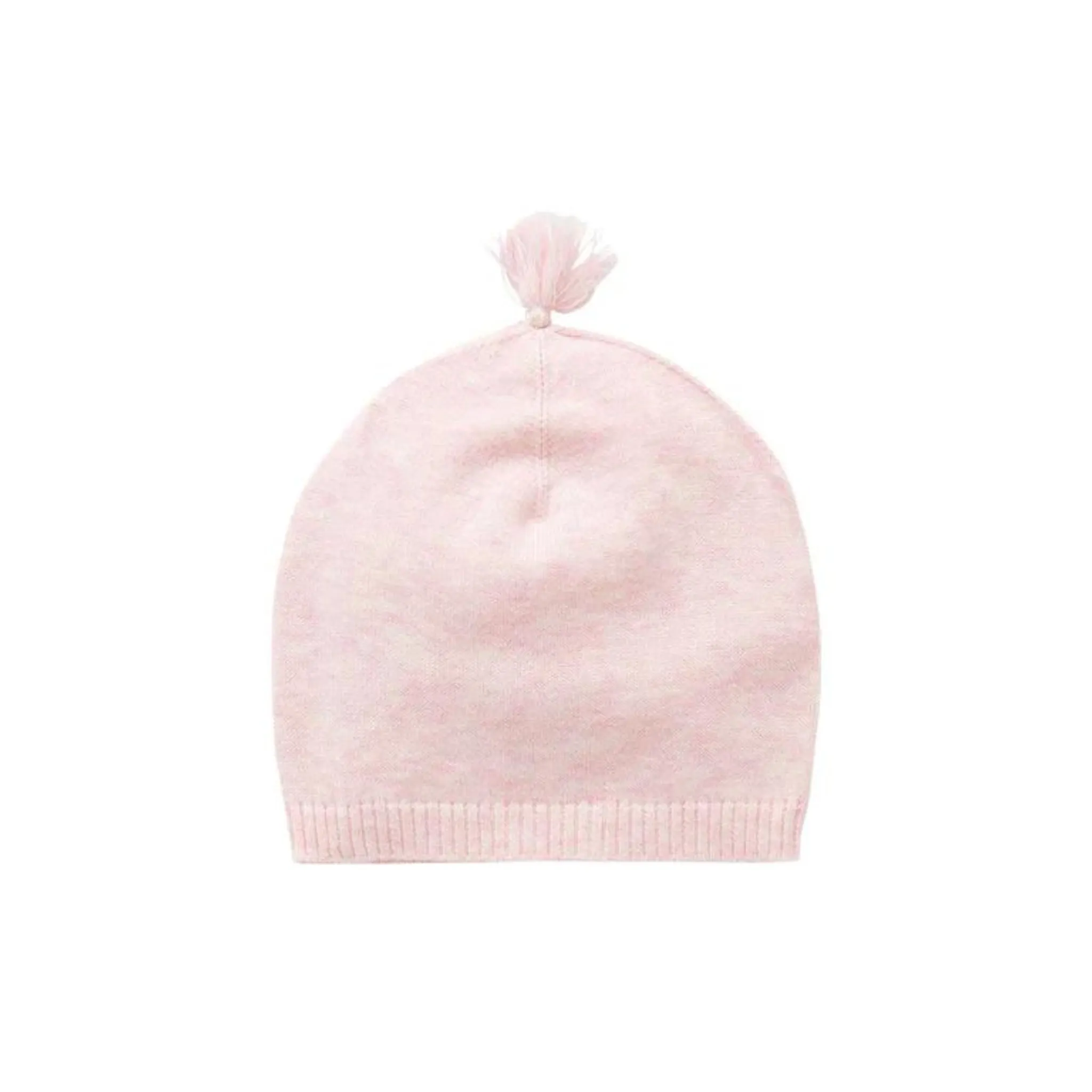 Purebaby Essentials Newborn Beanie - Pale Pink Melange