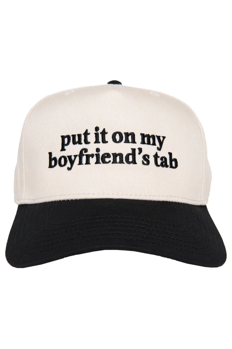 Put It On My Boyfriend's Tab Wholesale Two-Toned Vintage Hat