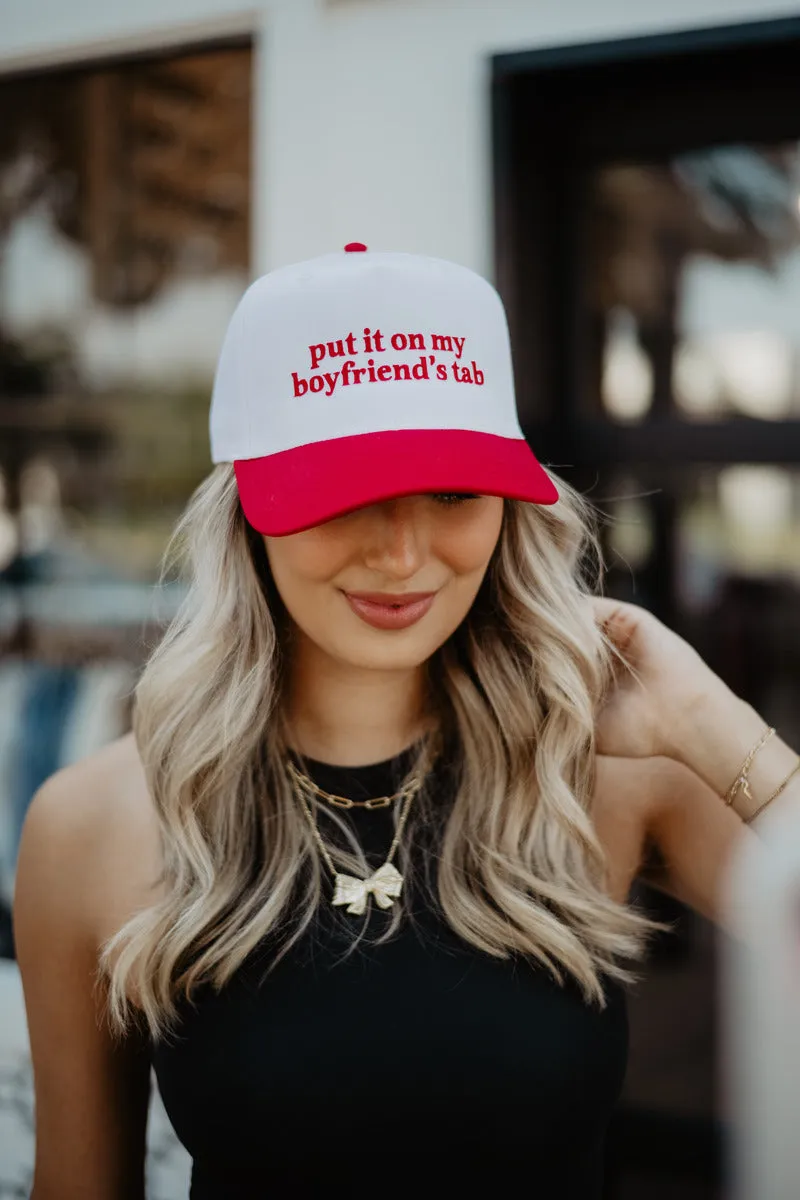 Put It On My Boyfriend's Tab Wholesale Two-Toned Vintage Hat