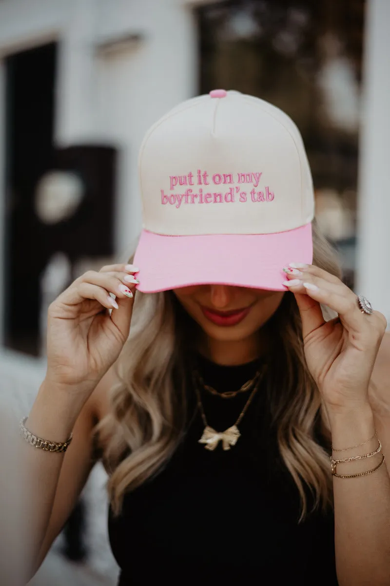 Put It On My Boyfriend's Tab Wholesale Two-Toned Vintage Hat
