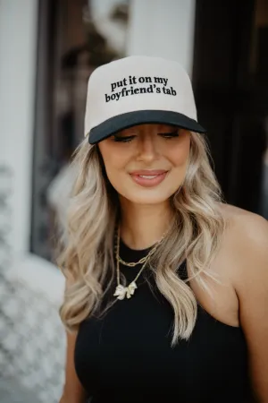 Put It On My Boyfriend's Tab Wholesale Two-Toned Vintage Hat