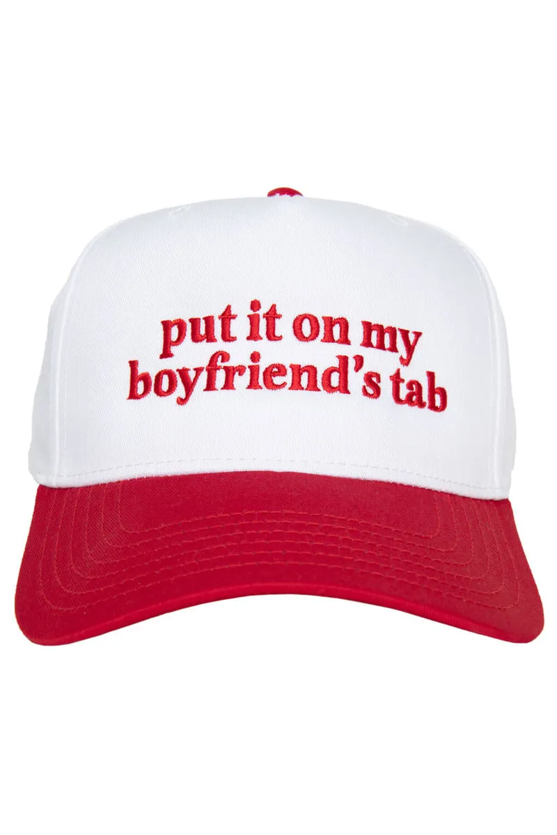 Put It On My Boyfriend's Tab Wholesale Two-Toned Vintage Hat