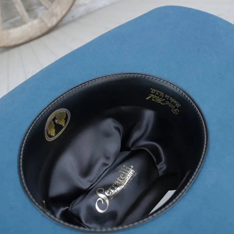 Serratelli Blue Wool Cowboy Hat