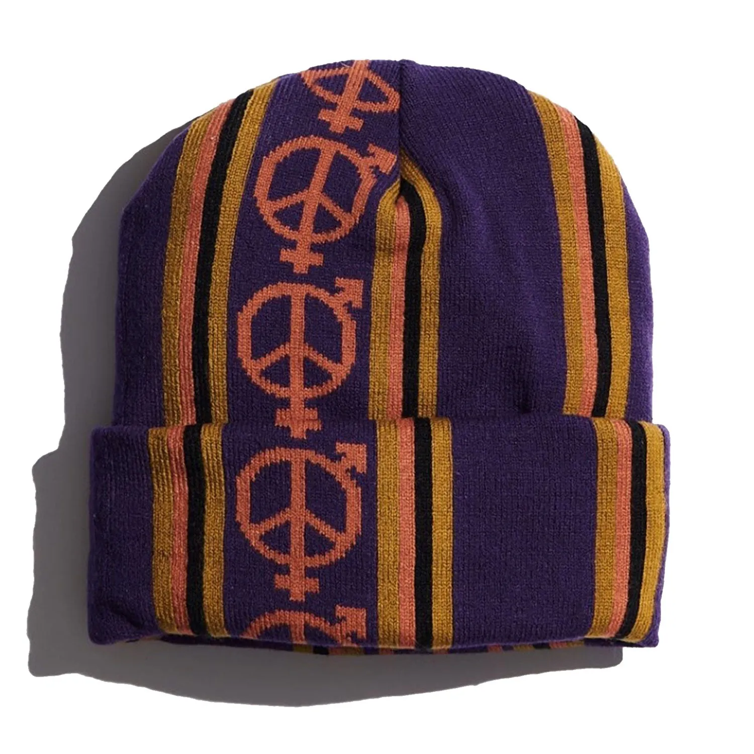 Sex Hippies Vert Stripe Beanie Purple