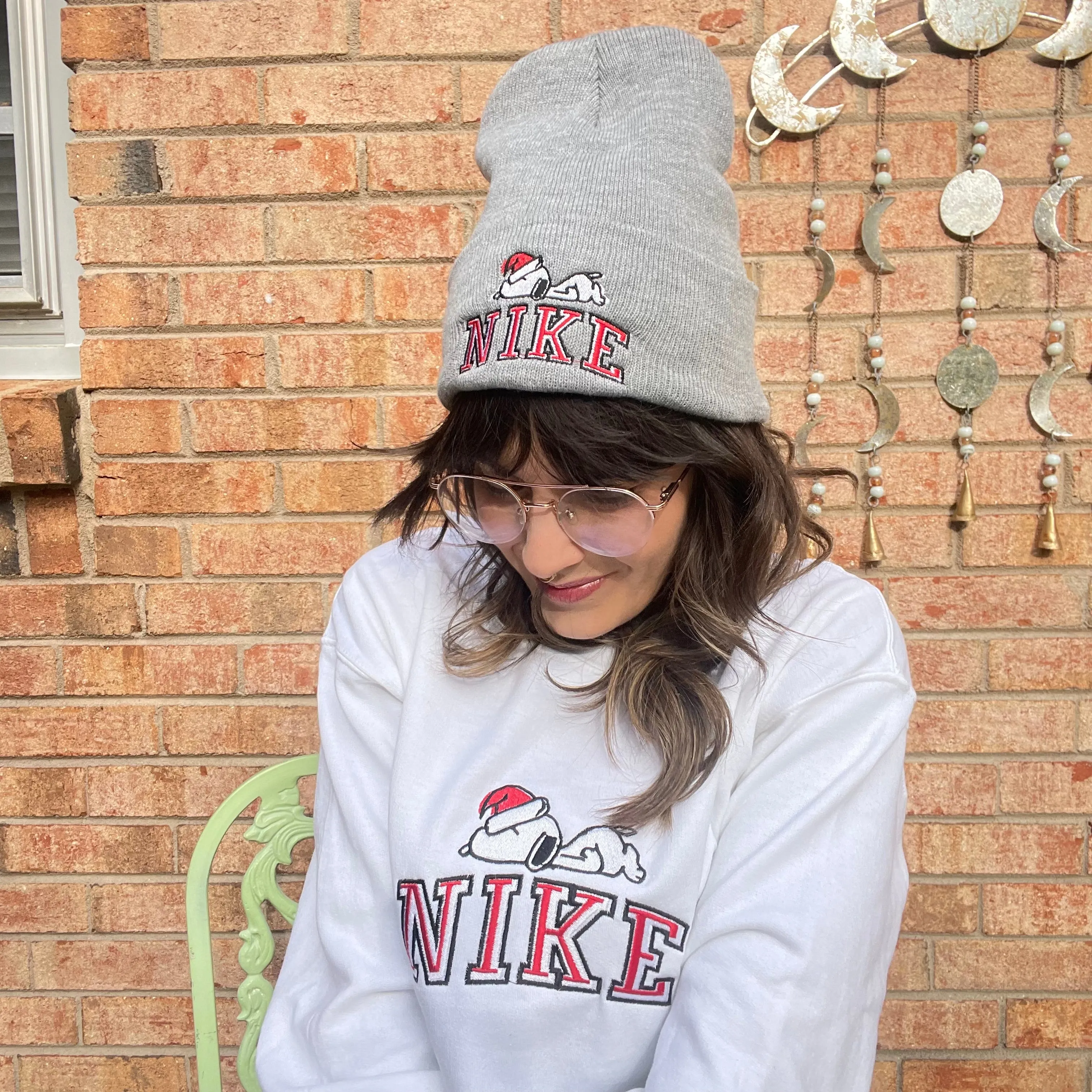 Snoopy Embroidered Holiday Beanie
