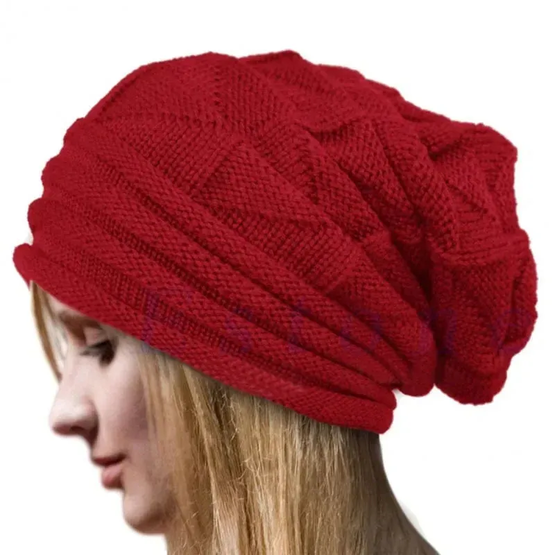 Solid Oversized Winter Beanies