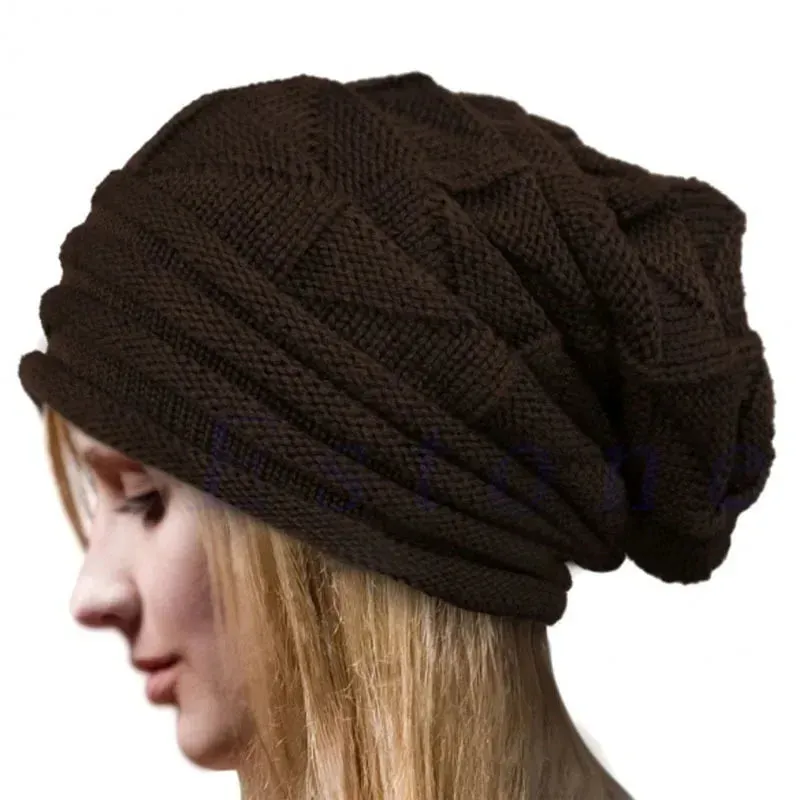 Solid Oversized Winter Beanies