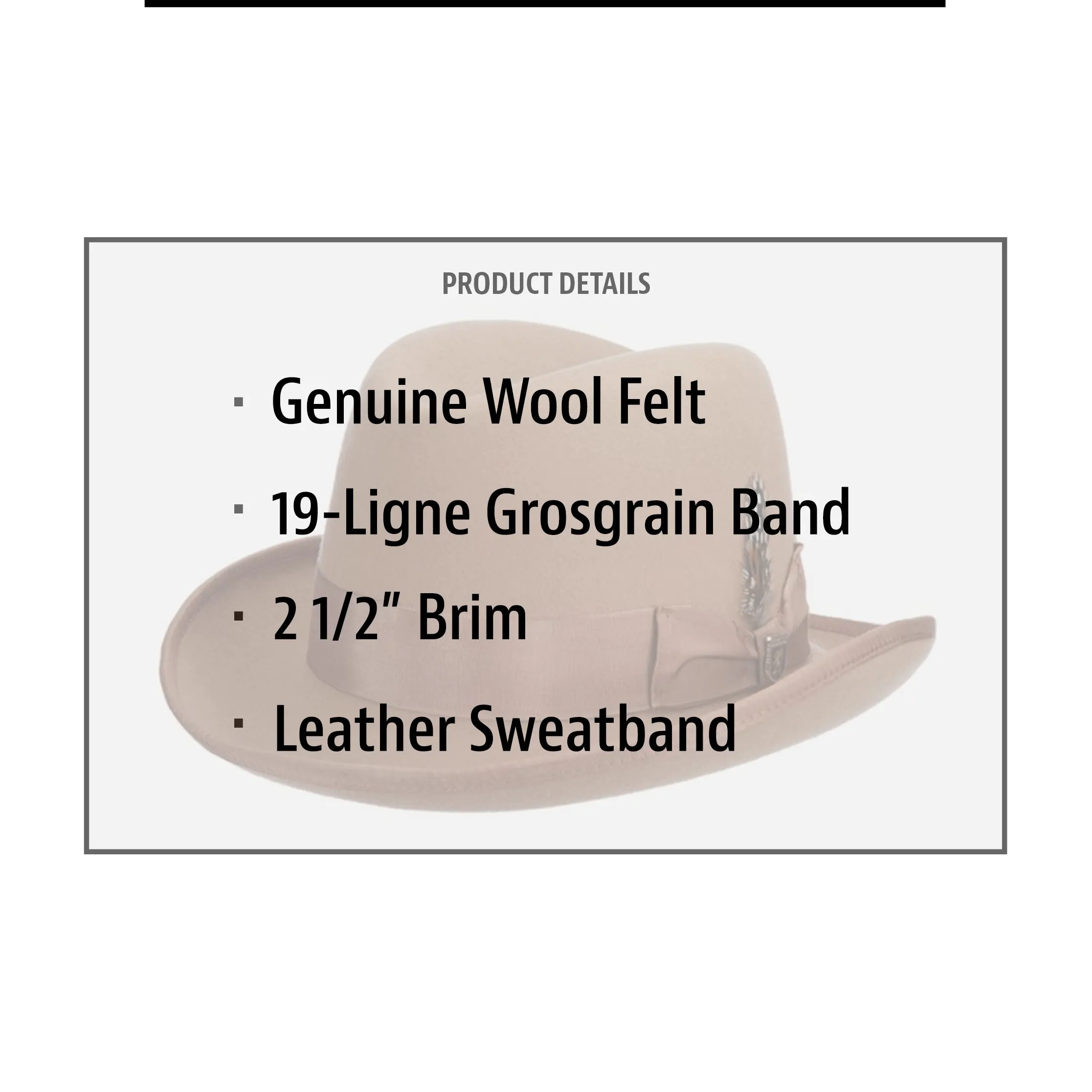 Stacy Adams Wool Felt Homburg- Harvey