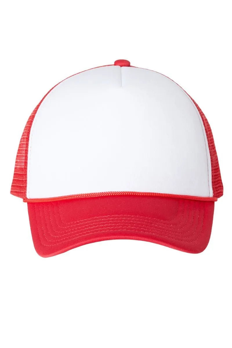 Stitches Baseball Coquette Foam Mesh Back Trucker Cap