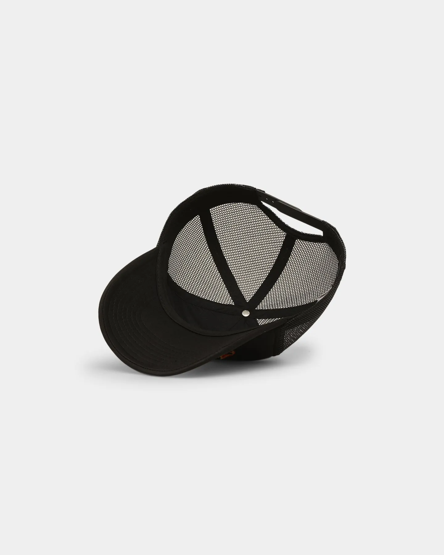 Stussy Flames Trucker Snapback Cap Black
