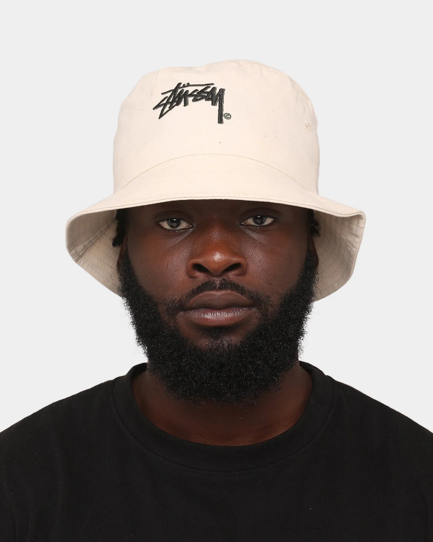 Stussy Stock Shadow Bucket Hat Oatmeal
