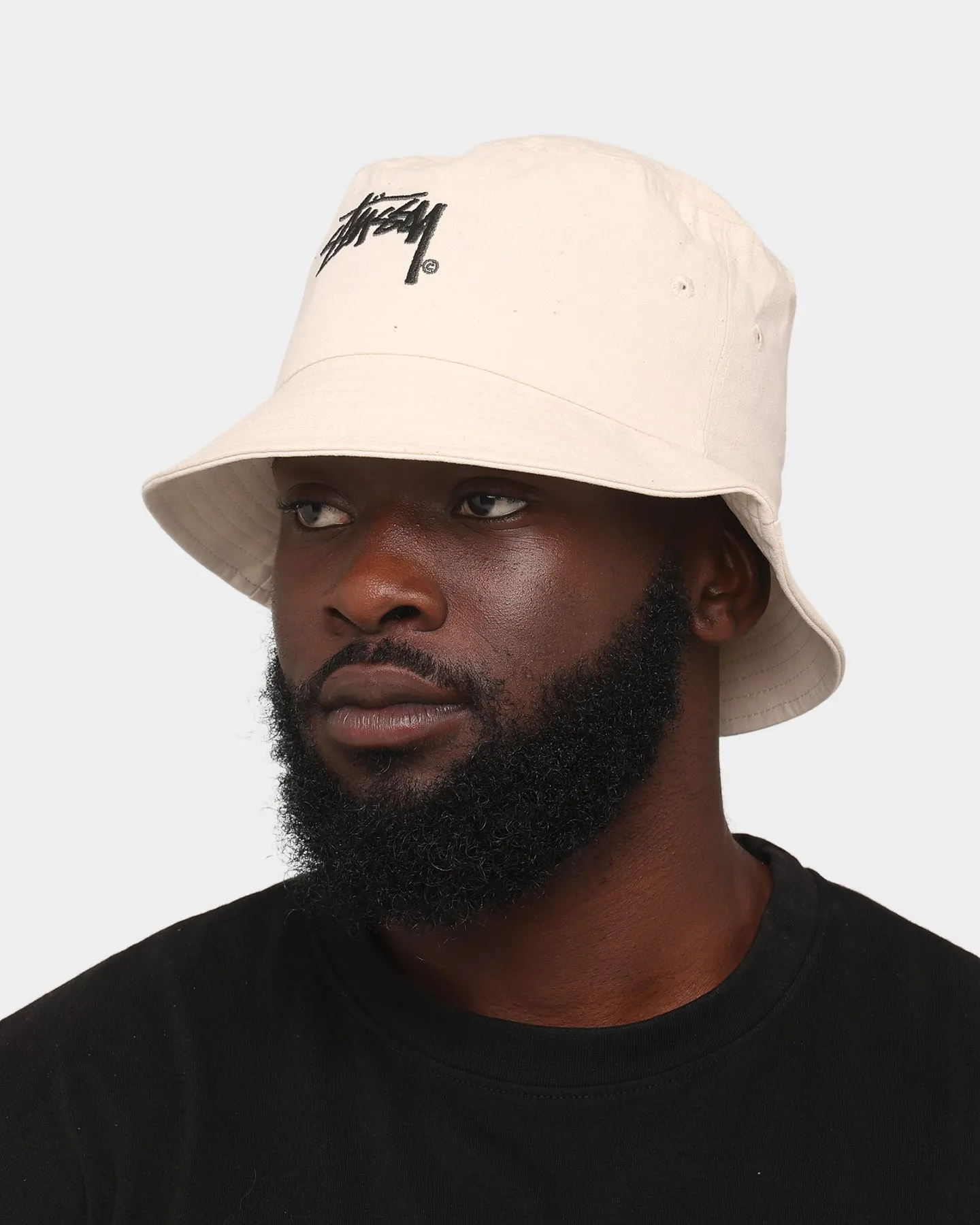 Stussy Stock Shadow Bucket Hat Oatmeal