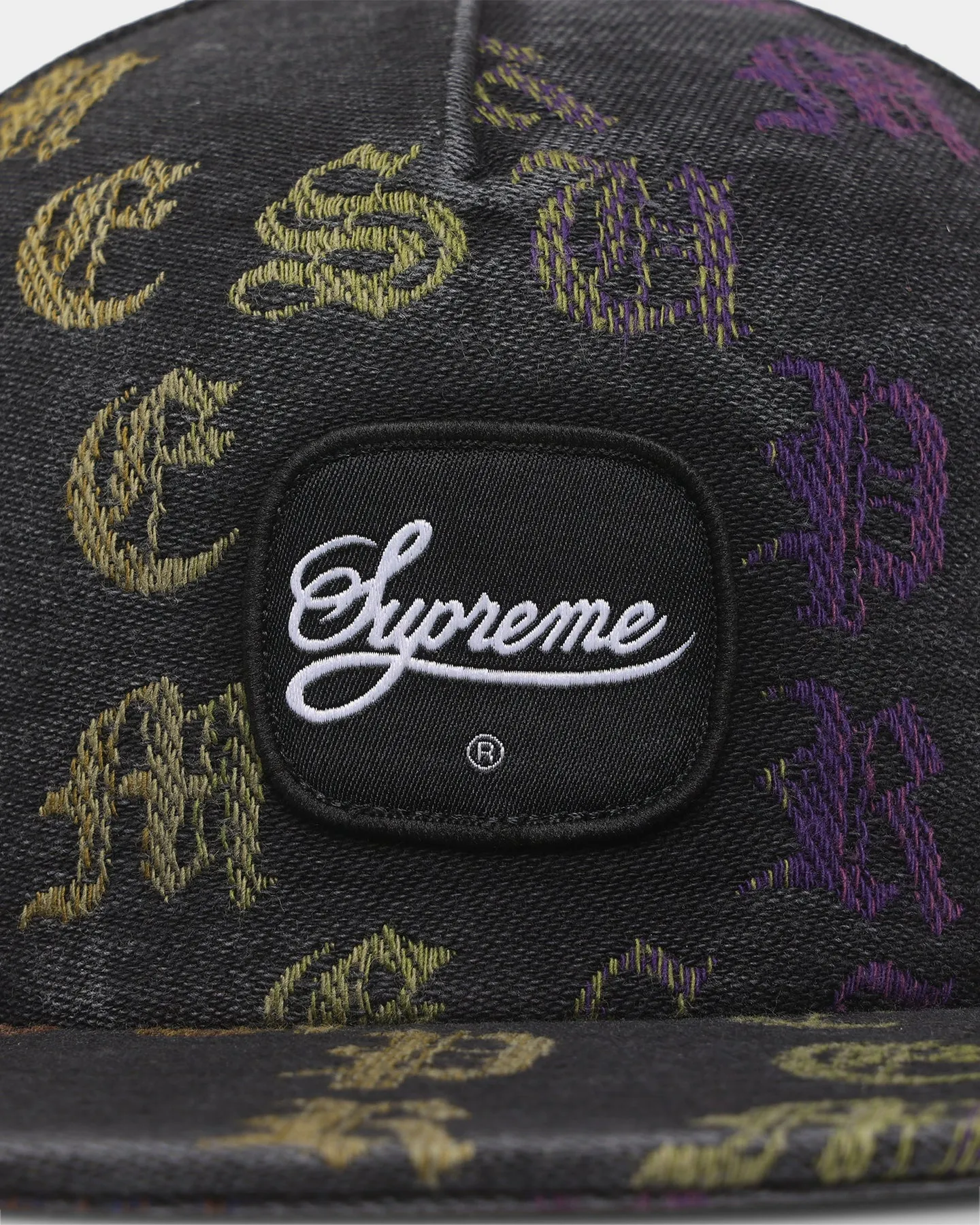 Supreme Gradient 5-Panel Snapback Black