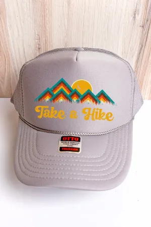Take A Hike Otto Gray Foam Front Trucker Hat