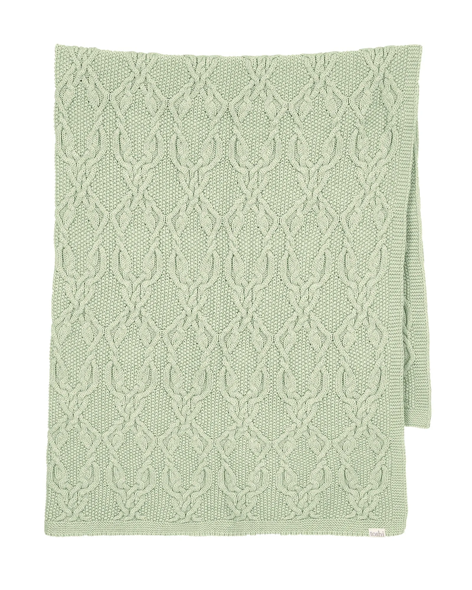 Toshi Organic Knit Blanket Bowie Matcha