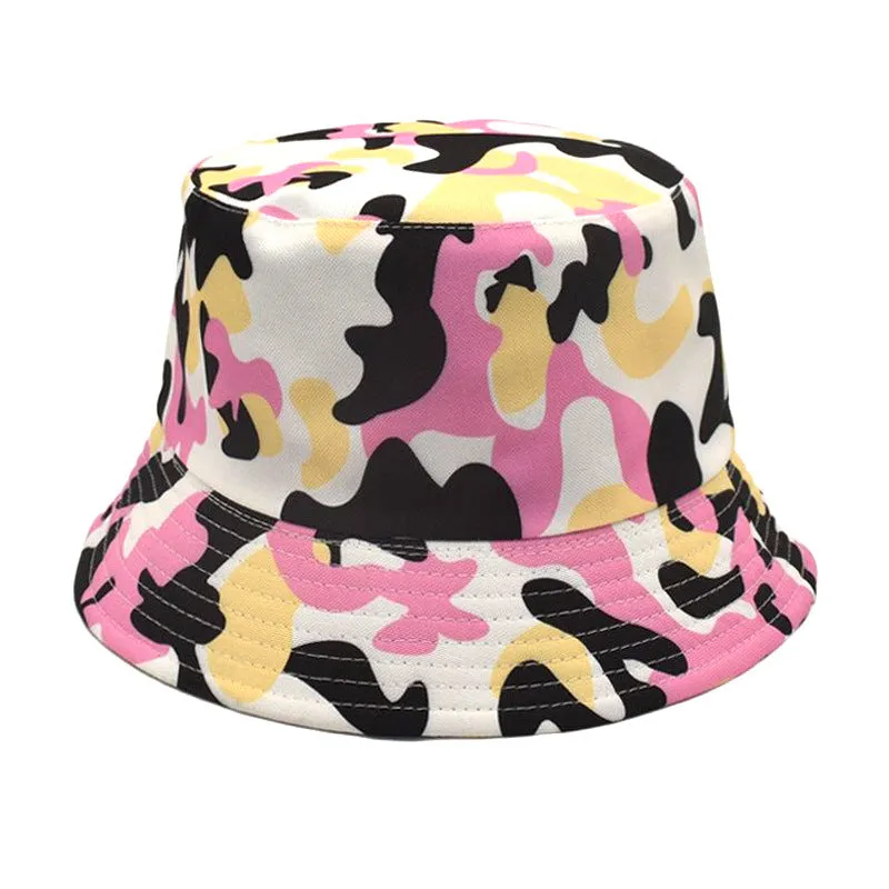 Urban Camo Bucket Hat - Fushia