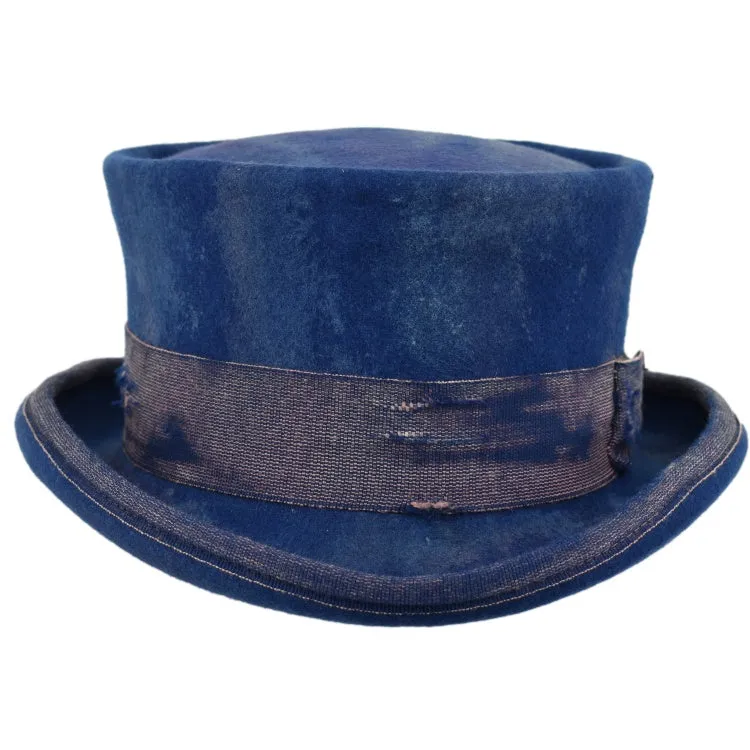 Vintage Vogue Funky Aged Top Hat in Blue