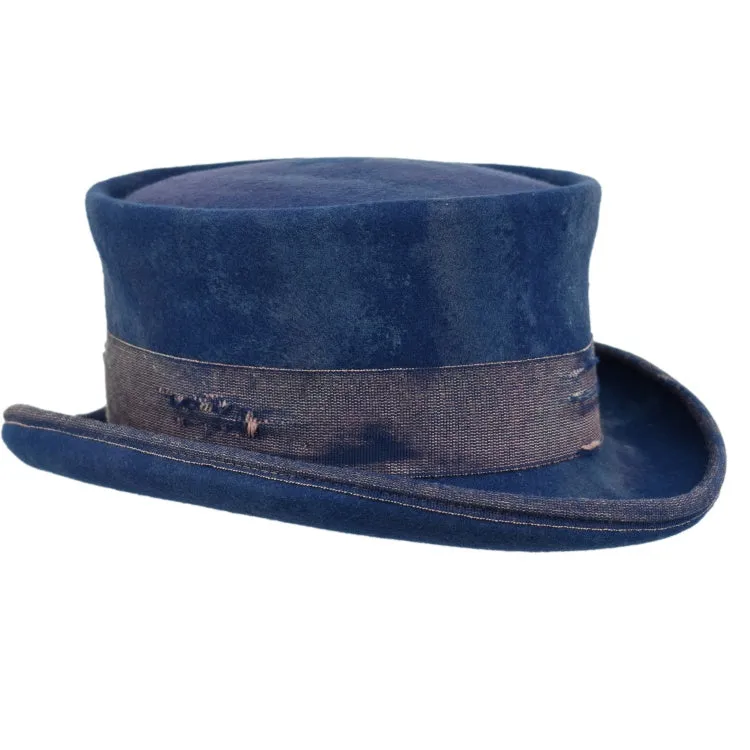 Vintage Vogue Funky Aged Top Hat in Blue