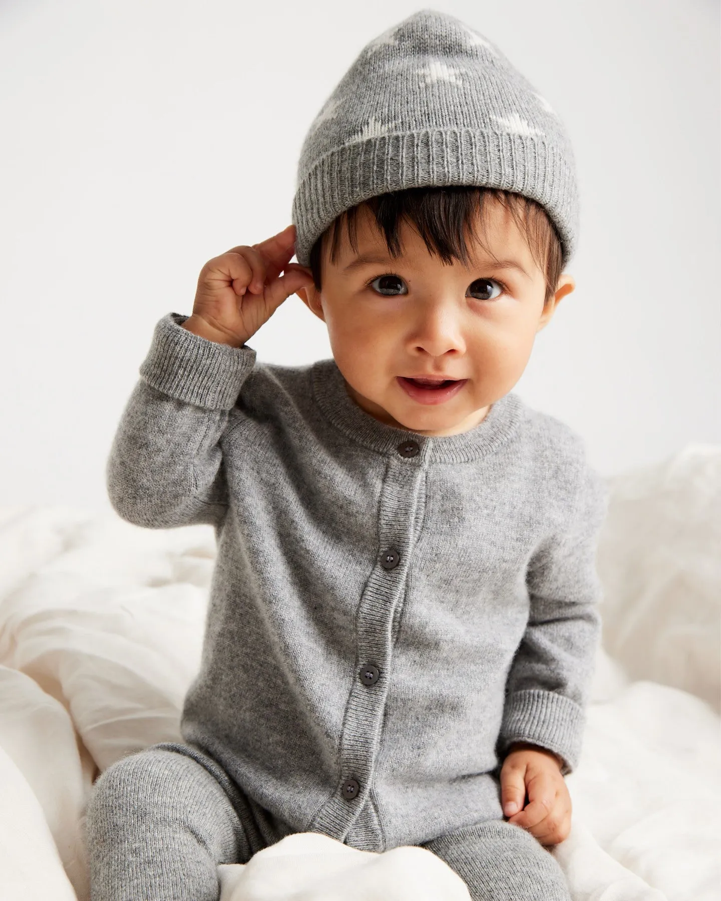 Washable Cashmere Beanie & Bootie Set