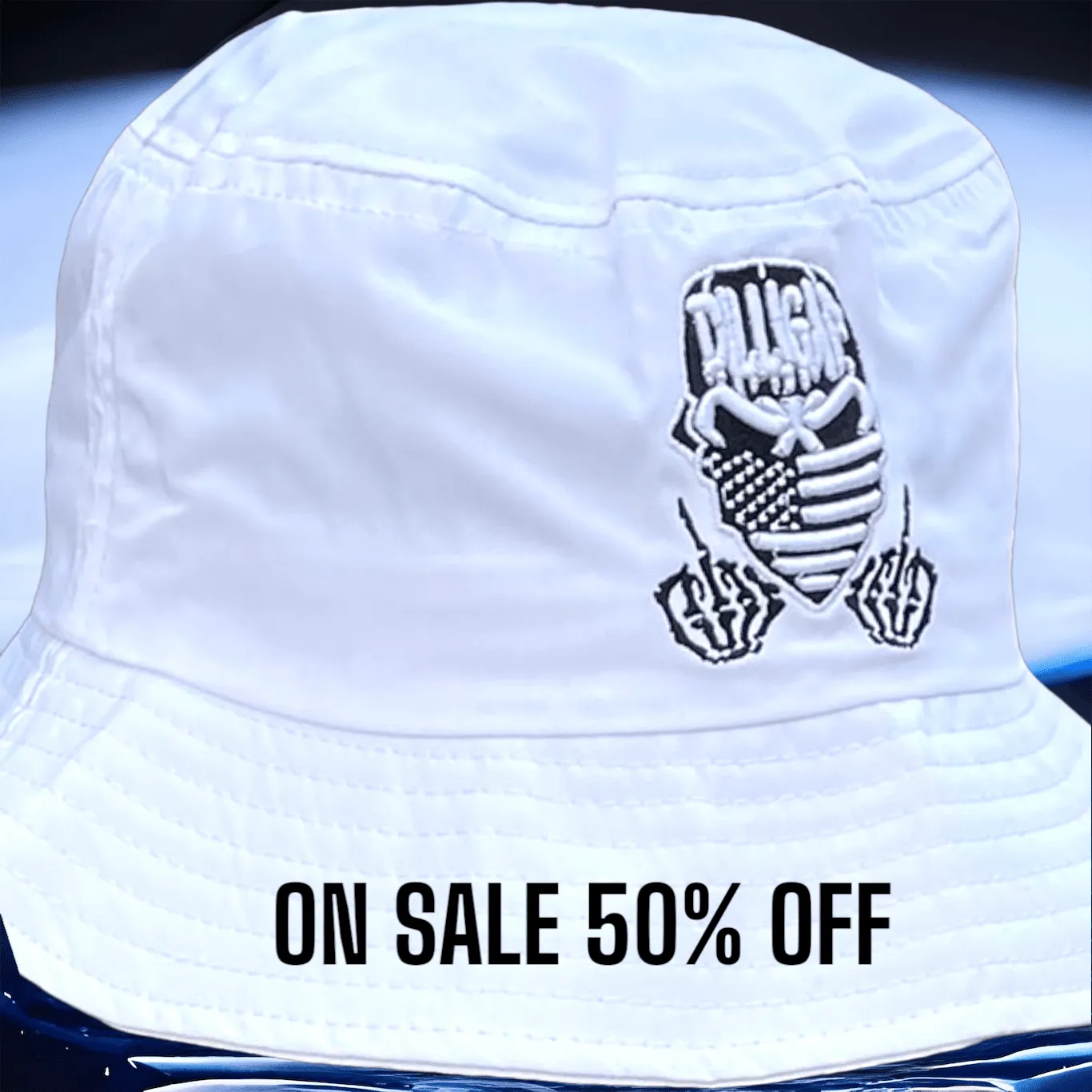 White w/ Black Take 2 Bucket Hat